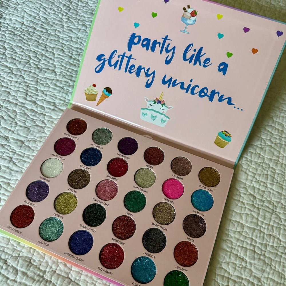 Glittery Unicorn Eyeshadow Palette- 30 Colors